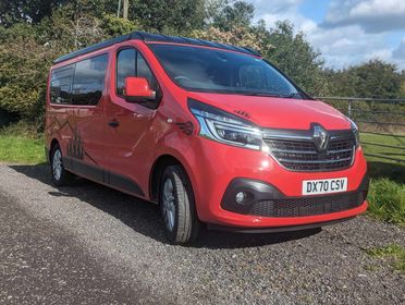 2020 Red LWB Mamble Renault Trafic Camper Van by CCCAMPERS with less than 12,000 miles on the clock - cccampers.myshopify.com