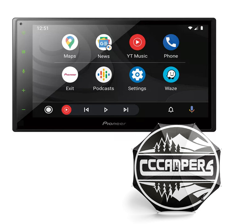 Pioneer Stereo upgrade 6.8" Capacitive Touchscreen Apple CarPlay Android Auto DAB/DAB+ Digital Radio Bluetooth Mechafree Spotify