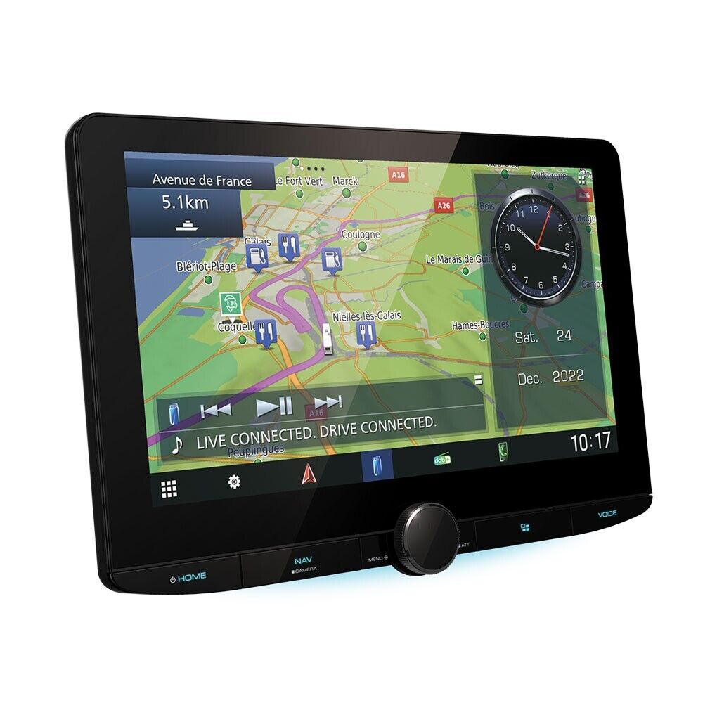 Kenwood 10.1" Dashcam and reverse camera Stereo upgrade with Capacitive Touchscreen Apple CarPlay Android Auto DAB/DAB+ Digital Radio Bluetooth Mechafree Spotify