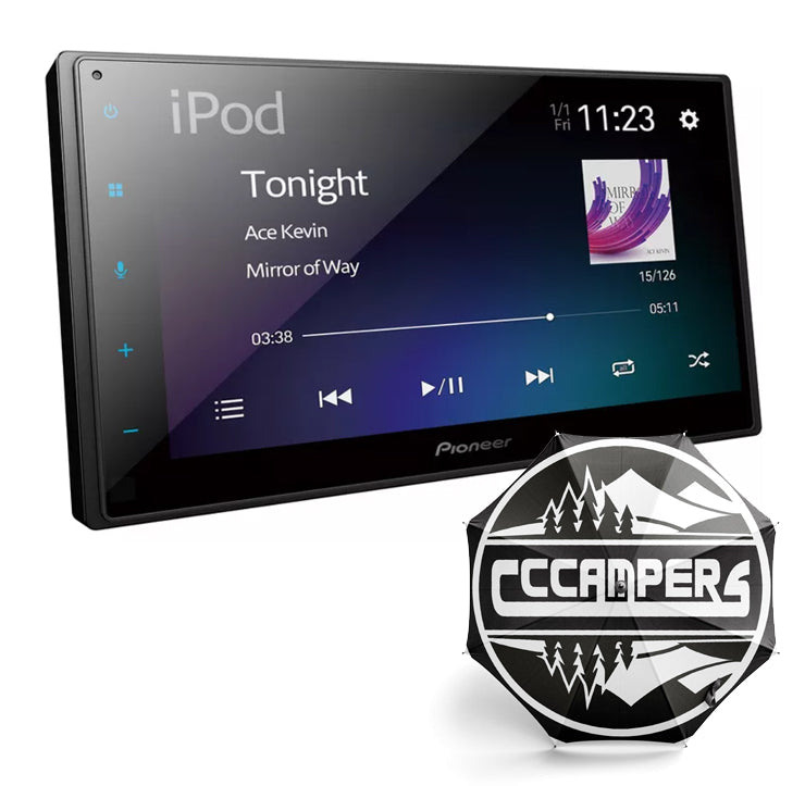 Pioneer Stereo upgrade 6.8" Capacitive Touchscreen Apple CarPlay Android Auto DAB/DAB+ Digital Radio Bluetooth Mechafree Spotify - cccampers.myshopify.com