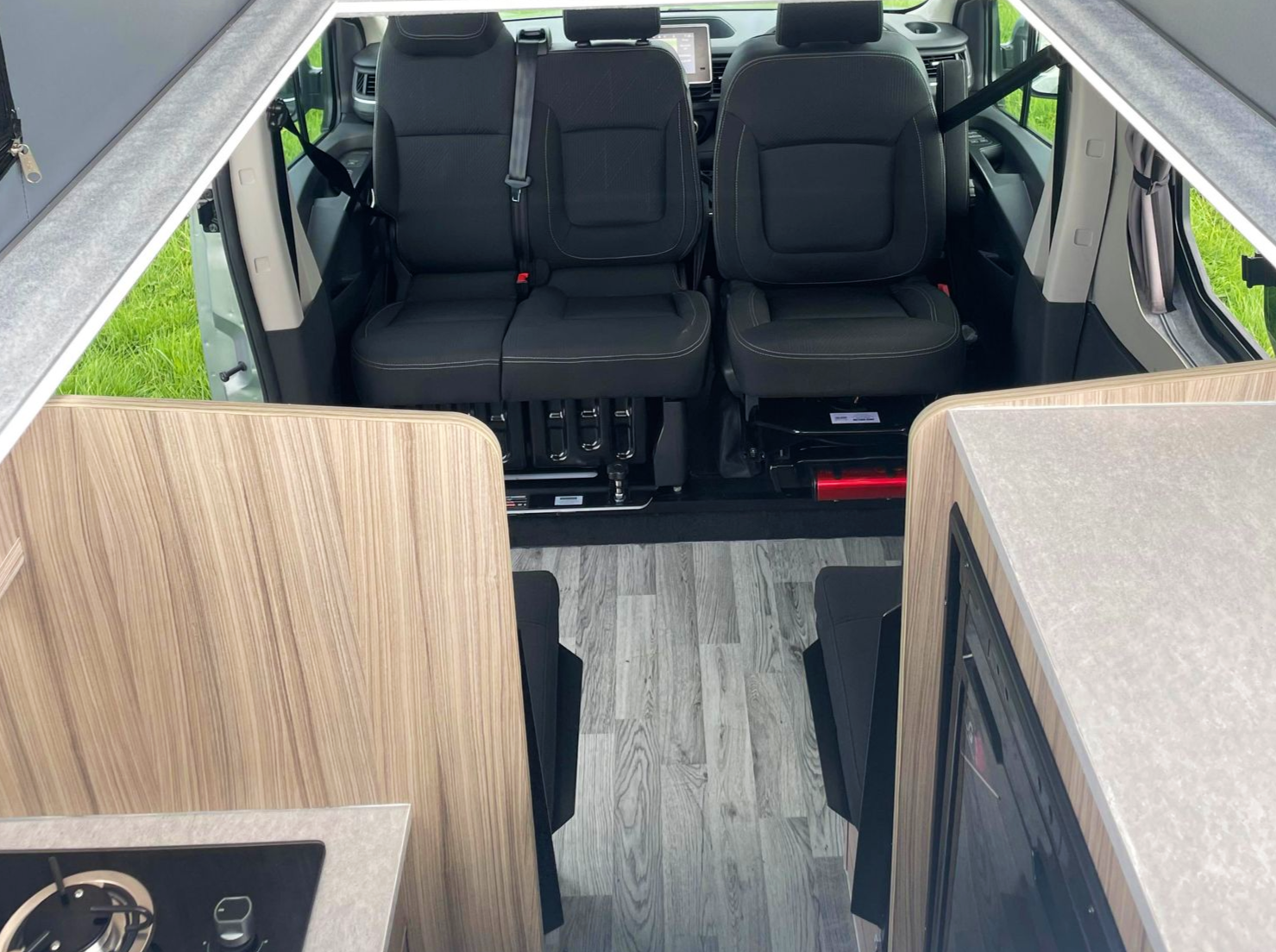 Renault Trafic 2014+ (3rd Gen X82) Camper Van Front Seat Swivel Plates Fully Fitted - cccampers.myshopify.com