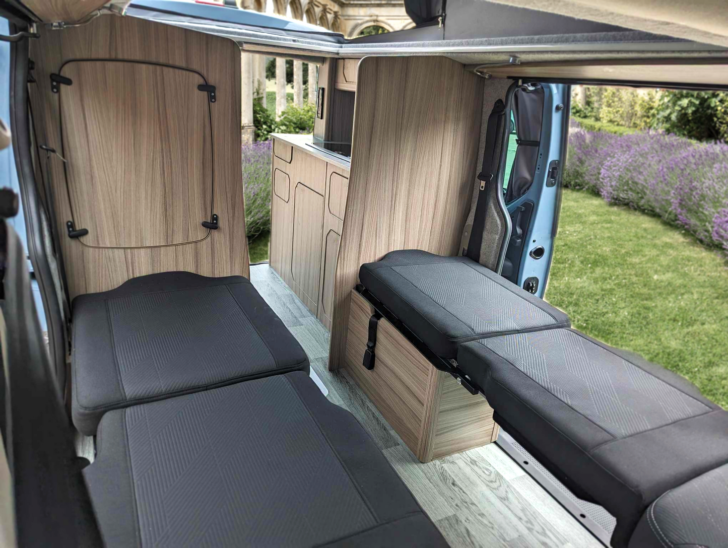 The Witley Camper Van Conversion for the Vauxhall Vivaro, Renault Trafic, Nissan NV300 Fiat Talento with up to  six 6 traveling seat camper