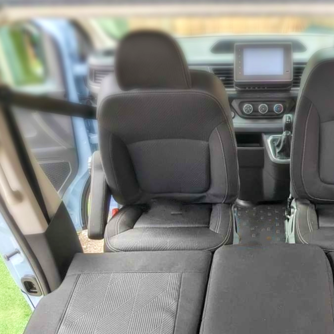 Renault Trafic, Nissan Primastar NV300 Camper Van Front Seat Swivel Plates Fully Fitted