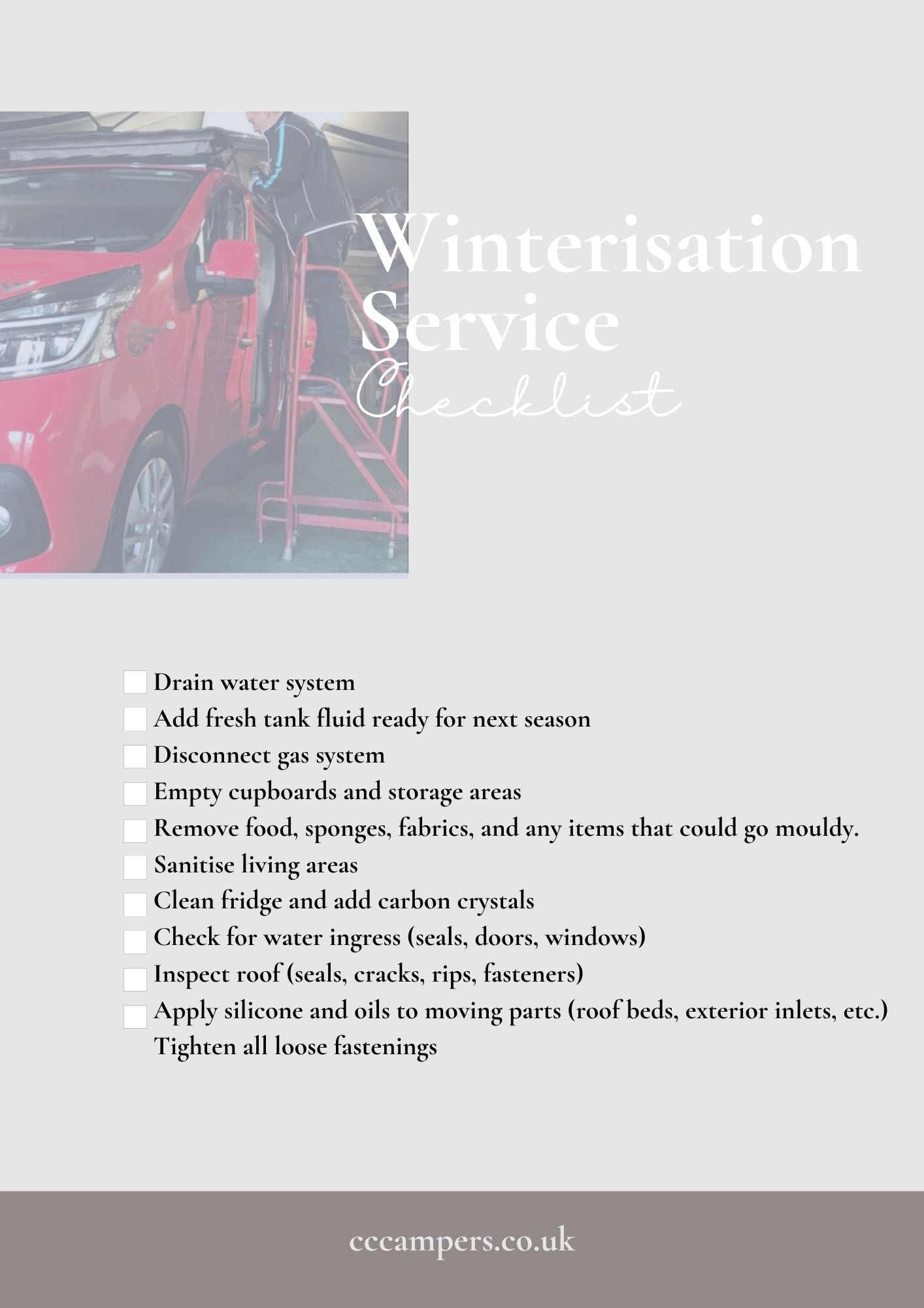 Winterising Service