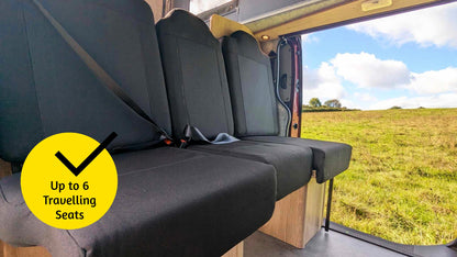 The Flagship Witley Twin-Bed Campervan Conversion with Toilet for Renault Trafic : Available with 4, 5, or 6 Travelling Seats