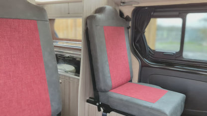 Single bed seat frames two or three traveling seats for Renault Trafic, Nissan NV300, Fiat Talento & Transit Custom