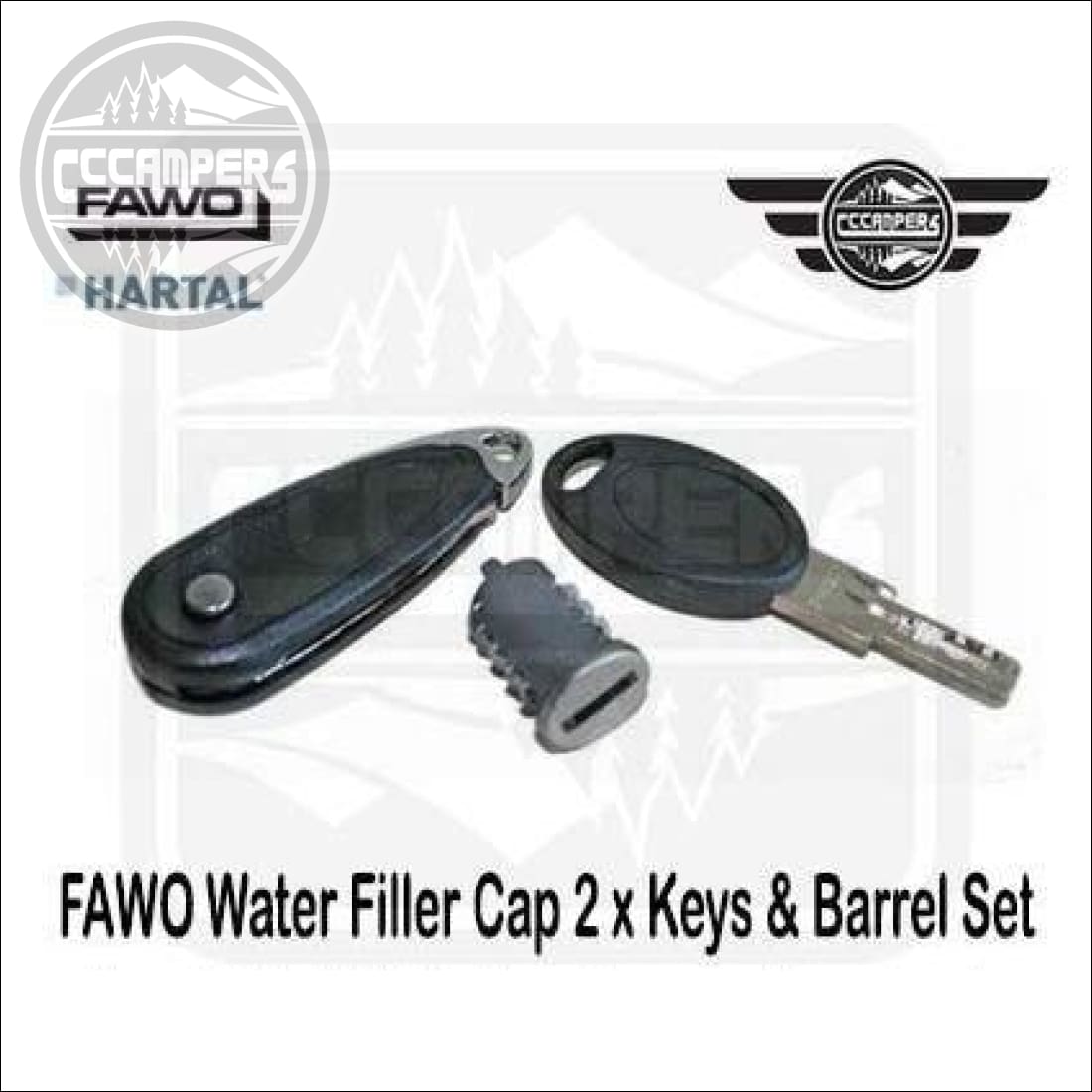 FAWO Water Filler Cap 2 x Keys & Barrel Set Also Fit Swift & Bailey Caravan Door Locks. - cccampers.myshopify.com
