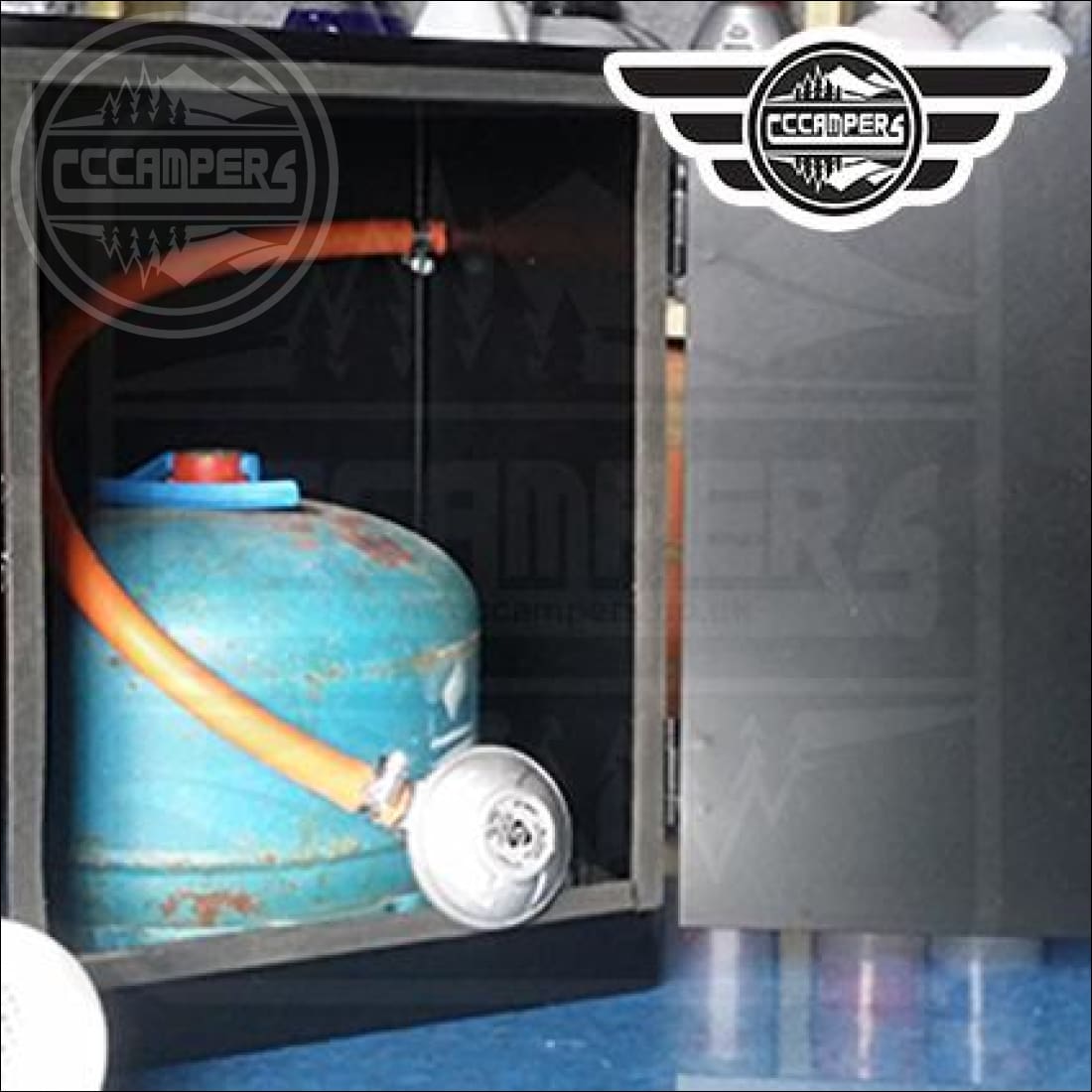Metal Gas Cylinder Bottle Lockers that fit 904 Campingaz - cccampers.myshopify.com