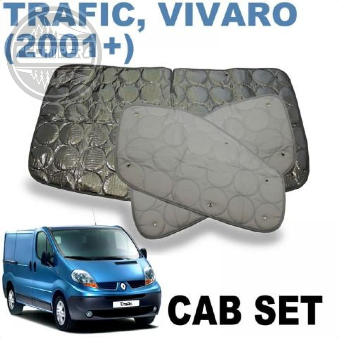 Vivaro also fits Trafic, NV300 & Talento 3 Piece Thermo Mat silver screens Cab Kit - cccampers.myshopify.com