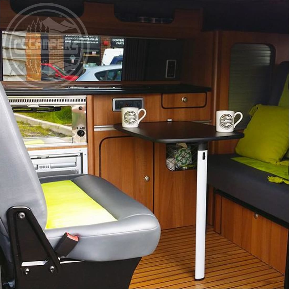 Volkswagen T5 T6 Transporter caravelle double swivel seat base UK made - cccampers.myshopify.com